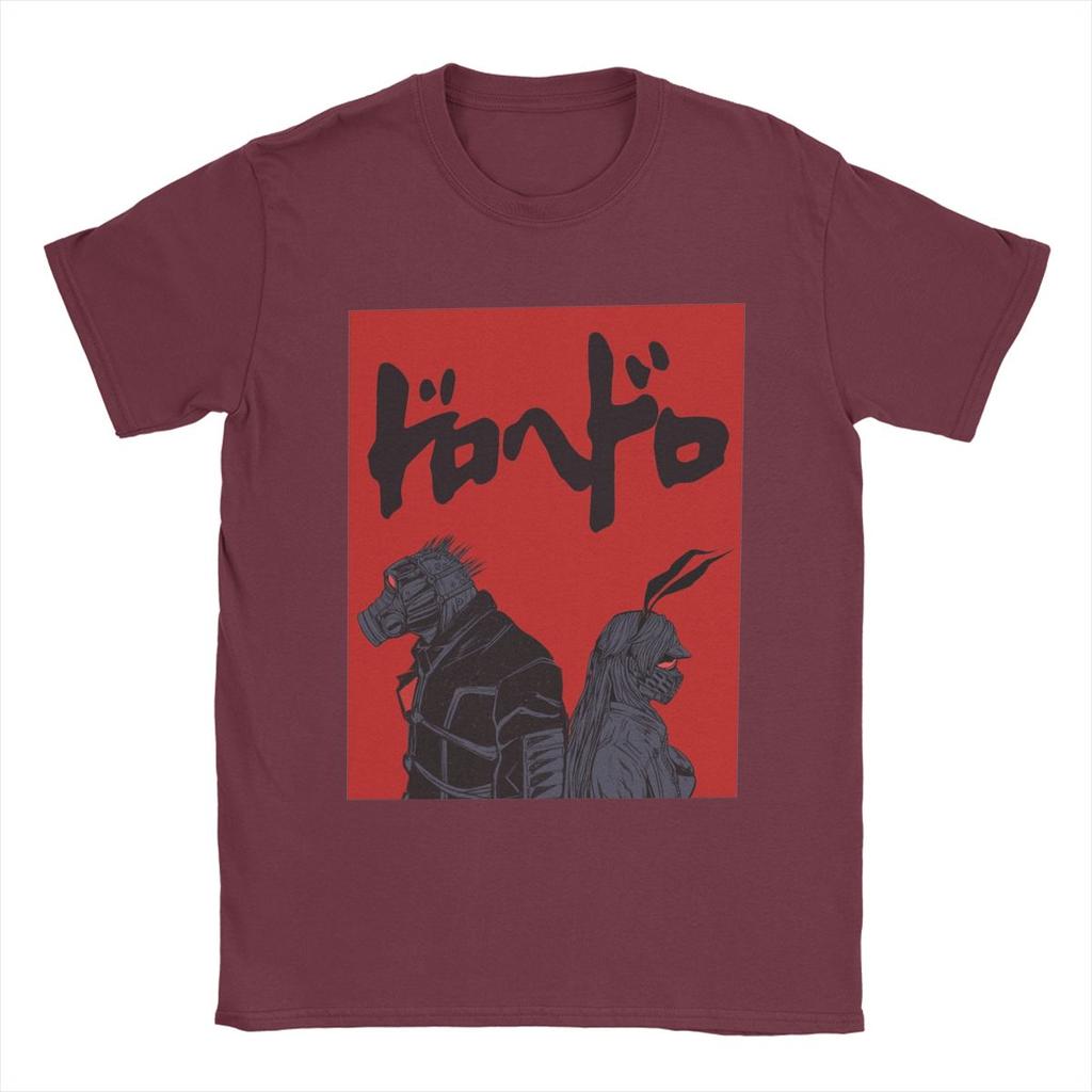 Dorohedoro Caiman And Nikaido Men T Shirts Anime Novelty Tees Short Sleeve Round Neck T-Shirt Pure Cotton Birthday Gift Clothes