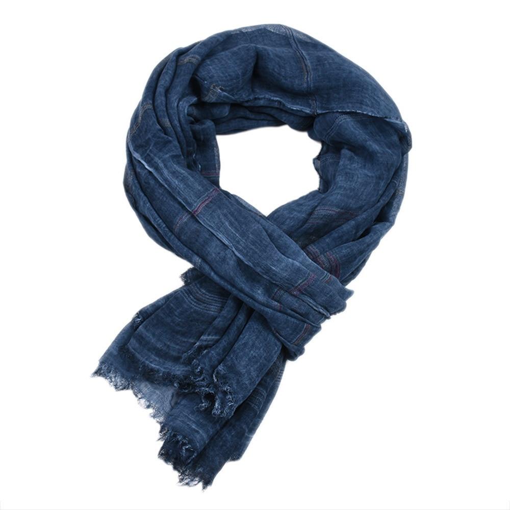 European and American Winter Men Scarf Cotton Linen Yarn-dyed Striped Men's Scarves Tassel Long Shawl Bufanda Male Accessories