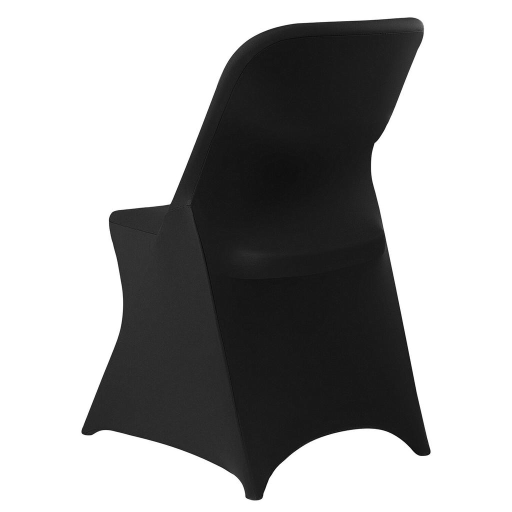 30 Pcs Black Chair Covers, Polyester Spandex Chair Cover, Stretch Slipcovers for Wedding Party Dining Banquet Flat-Front Chair Covers, Fits Chair