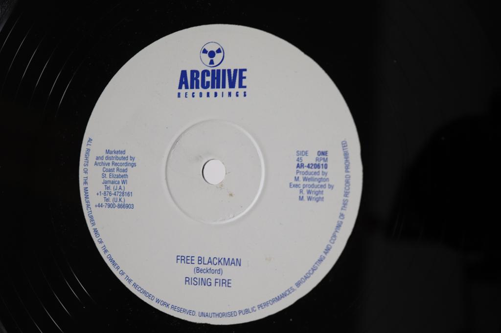 10inch Record RISING FIRE - Free Blackman AR420610 Archive 2007 UK Reggae, Ska & Dub Used