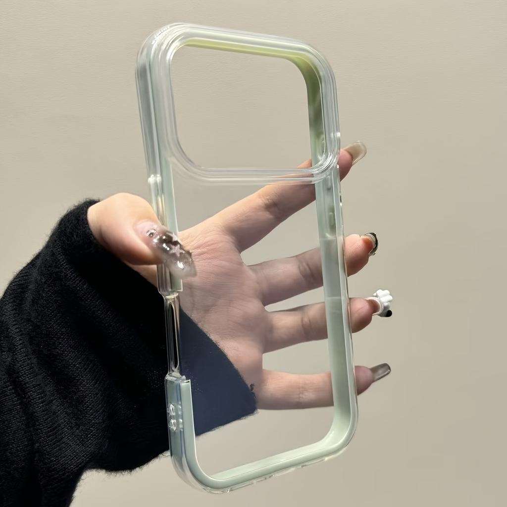 Candy color 2-in-1 large hole phone case suitable for iPhone17 16 15 14 13 12 11Pro/Max/Plus anti drop and shockproof back cover