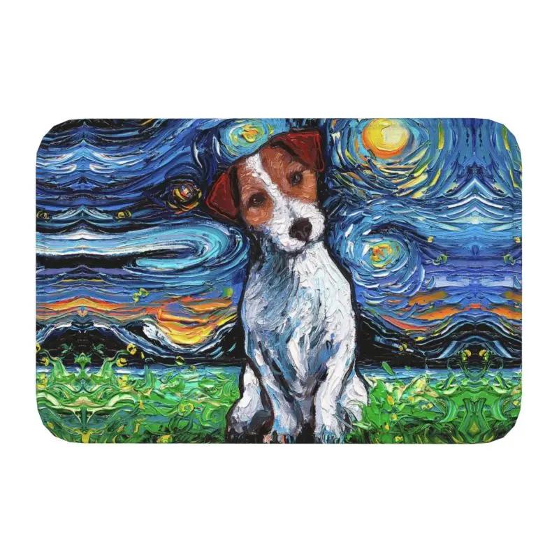 Custom Starry Night Dachshund Dog Doormat Anti-Slip Entrance Kitchen Bathroom Floor Door Mats Bedroom Balcony Carpet Rug