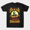 Men Black Print T-shirt Mountain Bike Quote I Don'T Crash I Do Random Gravity Checks Mountain Biking No-Cut Transfer Paper Print Cotton Tshirt