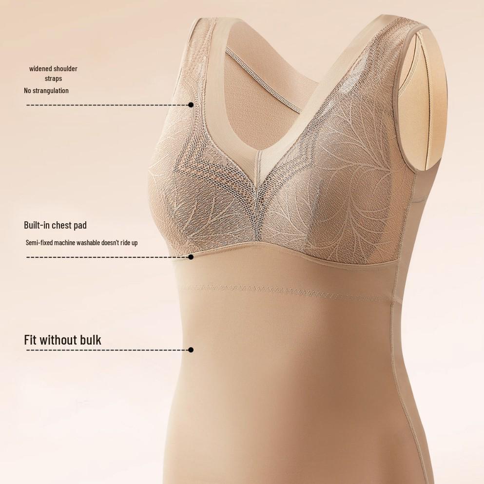 Seamless Shaping Top with Removable Pads and Integrated Bra