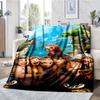 The Croods Theme Printed Blanket - Perfect for Couch, Bed, Travel & Outdoor Use | Machine Washable, Cozy & Durable.