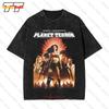 Planet Terror V3 Grindhouse Action Horror Zombie Poster Vintage Übergroßes T-Shirt Encb