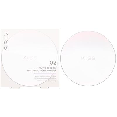 KiSS Matte Chiffon Finishing Loose Powder 02 Natural 14g Reduces Shine and Improves Makeup Wear Semi-matt