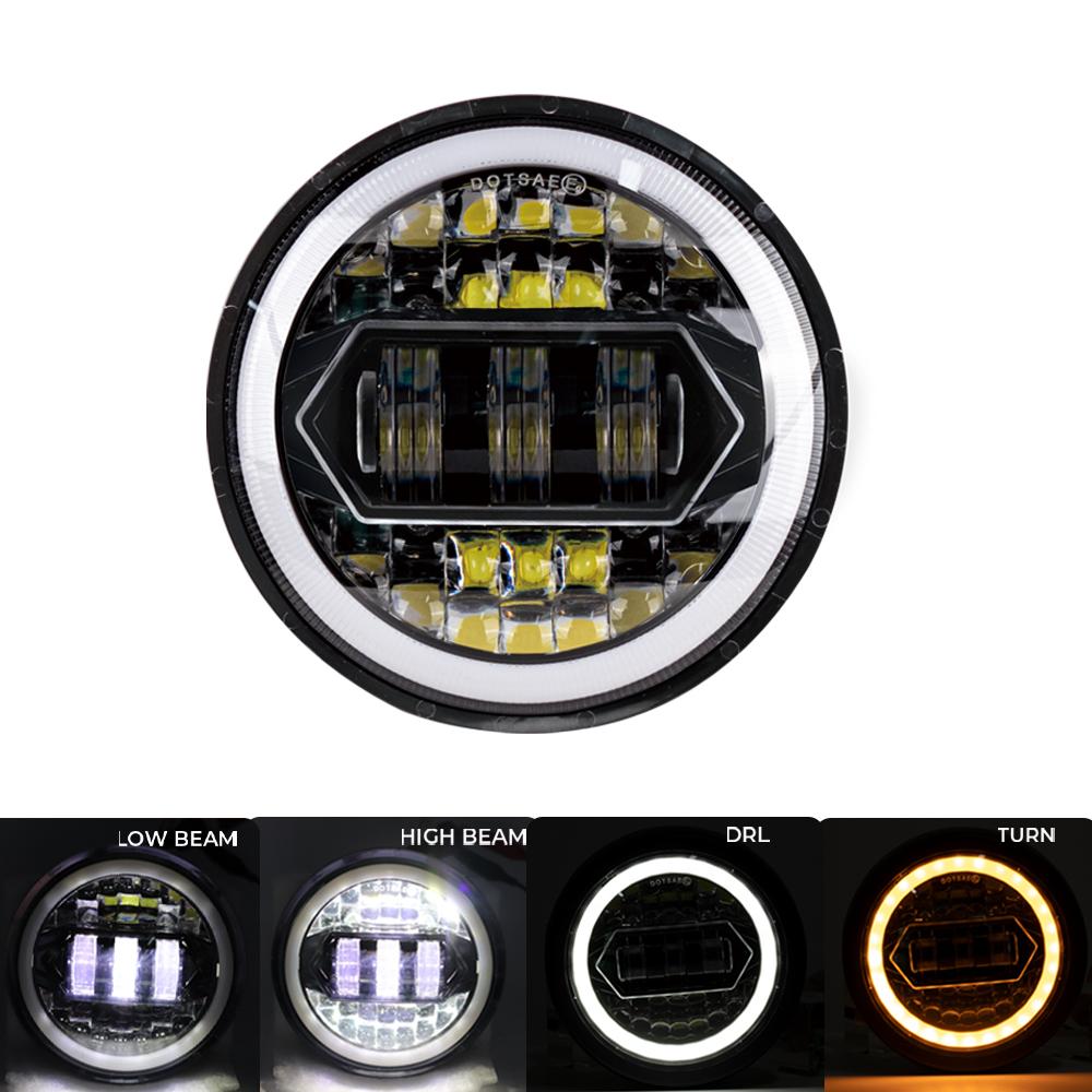 For Harley Indian Scout Honda Universal 5 3/4 Inch 5.75" Led Car Motorcycle Headlight H4 Phare Farol Moto Headlamp Head Light