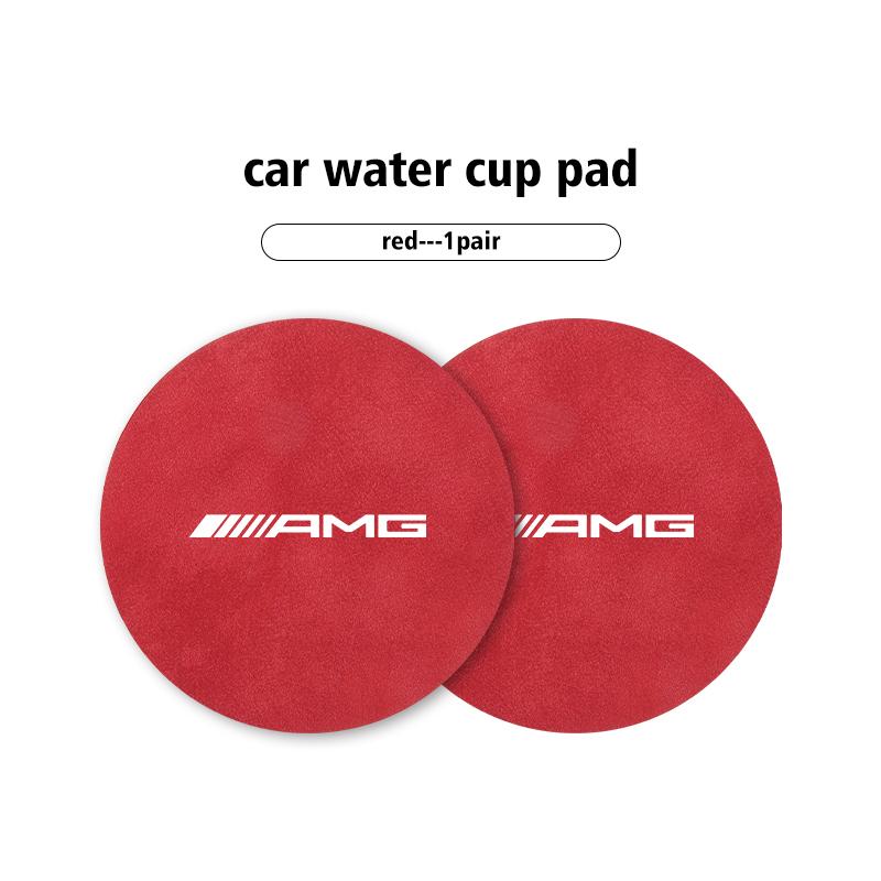 

2pcs Car Coaster Drink Bottle Holder Anti-slip Mat Water Cup Pad For Mercedes Benz AMG C180 C300 W124 W176 W177 C200 C260 GLC