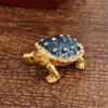 Artistic Turtles Jewelry Organizers Metal Crafted Decorative Container For Necklaces Rings Tabletop Display