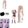 Stunning Danganronpa Junko Enoshima Cosplay Wig With Cute Bear And Bunny Hairclips