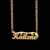 Atoztide Personalized Custom Name Necklace Stainless Steel Figaro Chain Thick Double Plated for Women Birthday Jewelry Gift
