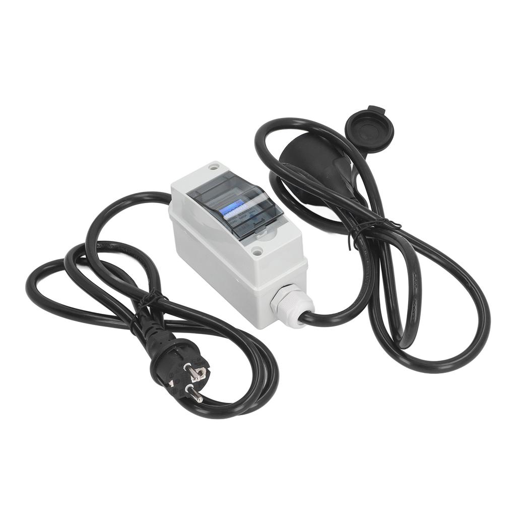 Mobile Digital Electricity Meter IP65 Waterproof Portable LCD Display Electricity Usage Monitor EU P