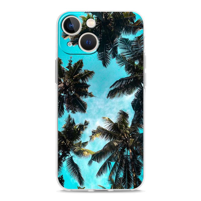 

Summer Seaside Sunset Landscape Phone Case For iPhone 16 15 14 13 12 11 Pro Max Mini X XS SE 7 8 Plus 16E Shockproof Soft Cover iPhone 7 8 SE