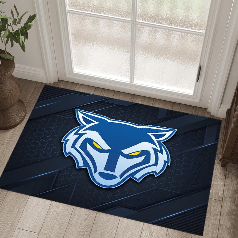 Warrington Wolves Design Crystal Velvet Carpet Cozy Non?Slip Printed Rug For Bedroom Living Room Entrance