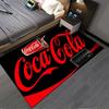 "Red and Black Coca Cola Logo Carpet for Living Room Decoration" Suitable for Use As an Anti-slip for Living Room Bedroom Sofas