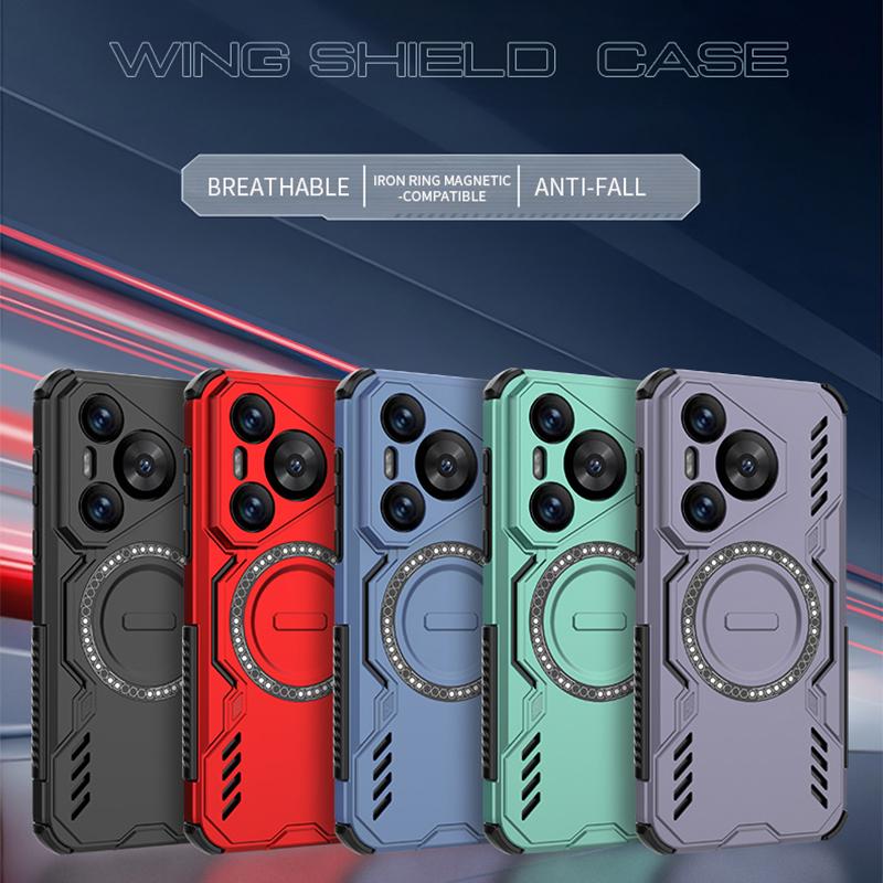 KEYSION Hollow Heat Dissipation Case for Huawei Pura 70 Pro+ Magnetic Cooling Shockproof Phone Cover for Huawei Pura 70 Ultra