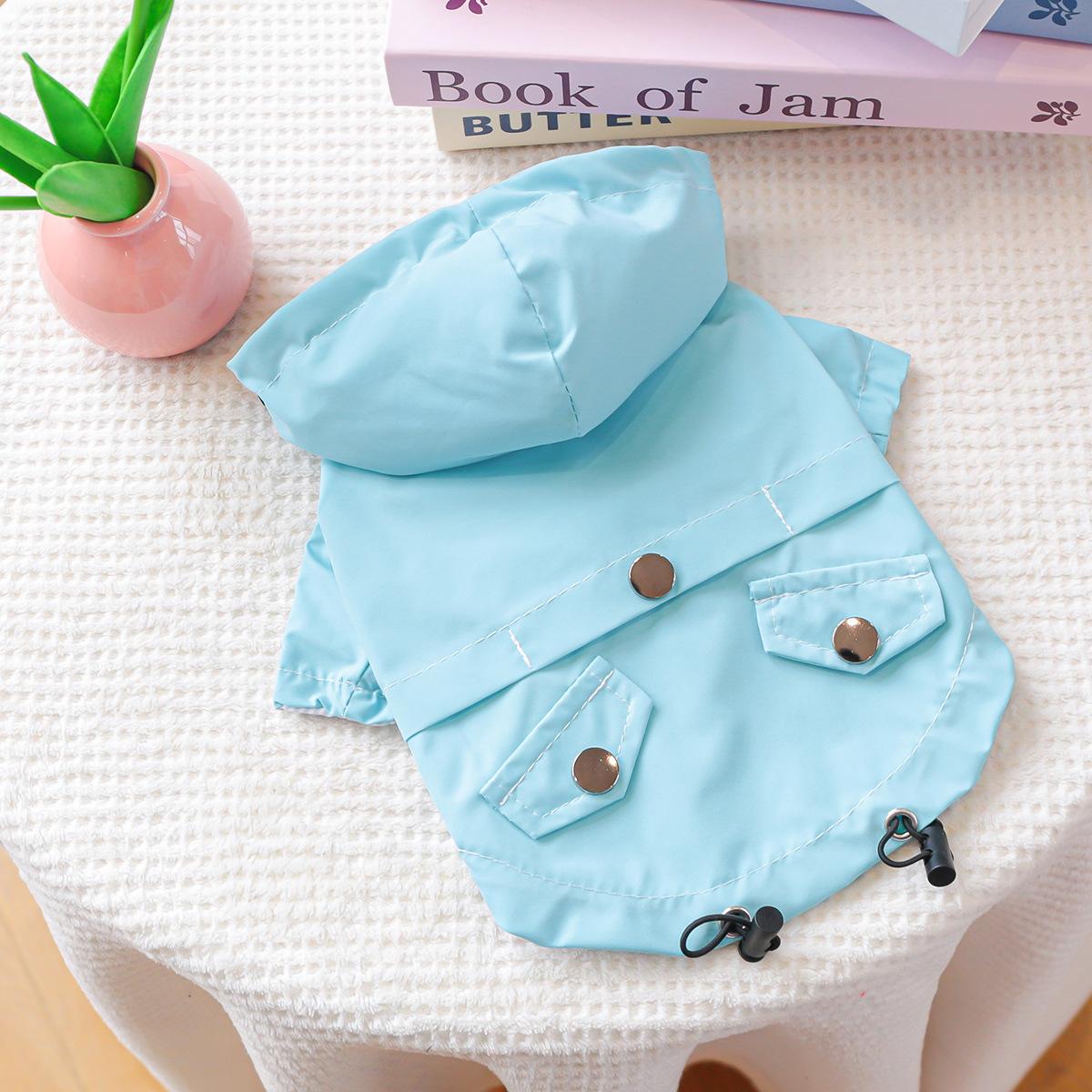 

Pet Circle, Pet Clothing Dog Cat Clothing Clothing Sky Blue Hooded Raincoat xl-bust size54, length 40cm, about 7-9kg