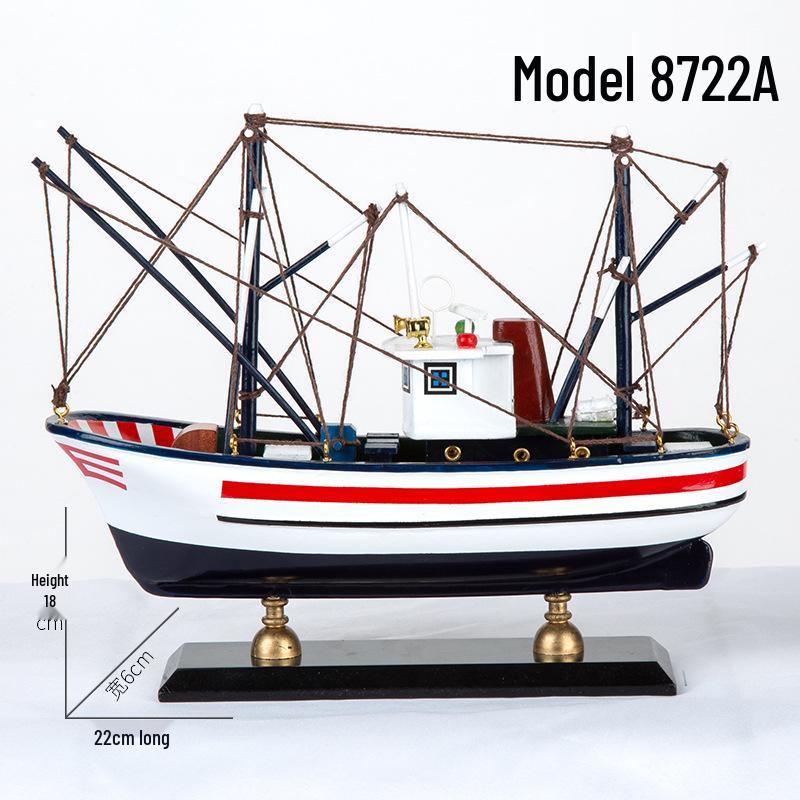 Handmade Wooden Sailboat Model - Smooth Sailing Decorative Craft Boat Birthday Gift