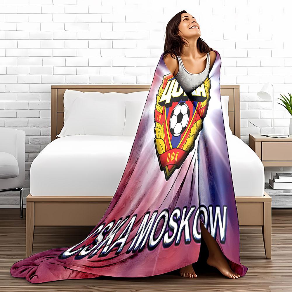 CSKA Moscow Football Crest for All Seasons Blanket Lunch Break Throw Gift