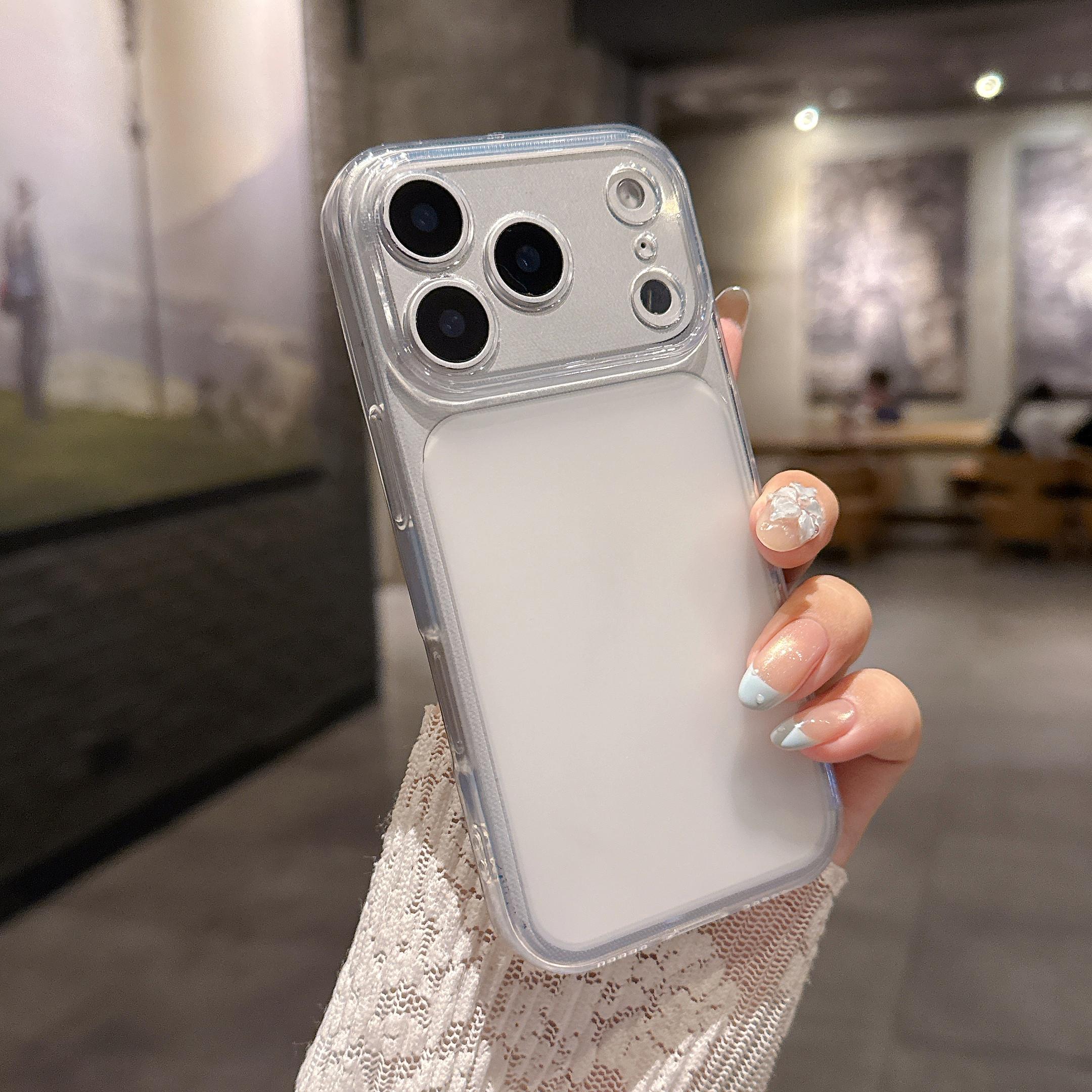 

Transparent Frosted Soft Phone Case for Iphone 17 Pro Max 16 Pro 15 14 13 17Pro 16Pro 15Pro 14 Pro Camera Lens Protective Shockproof Cover Accessories iphone13 прозорий