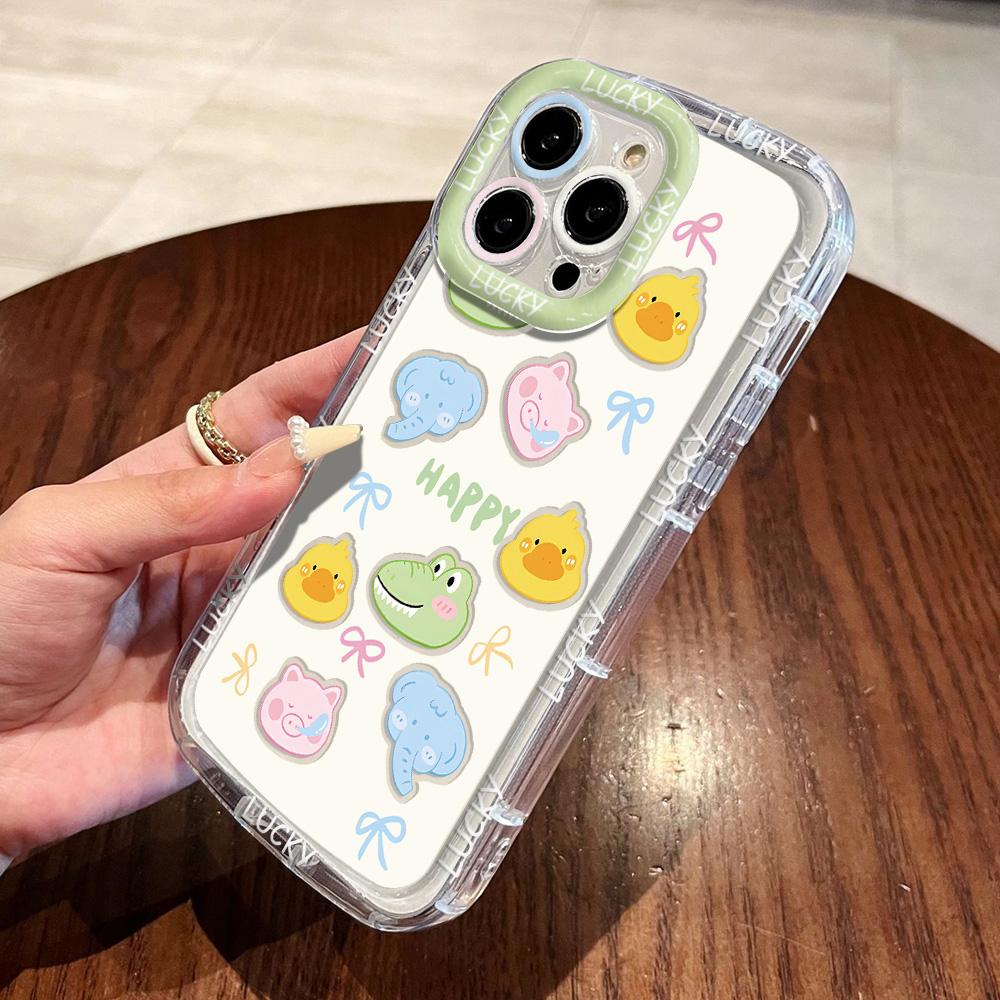 Mobile Phone Cases for iPhone 11 13 XR 15 Pro Max 12 14 Pro Max Case iPhone 16 7 Plus 8 Plus XS Max Cartoon Pattern Anti-drop Protection Shockproof