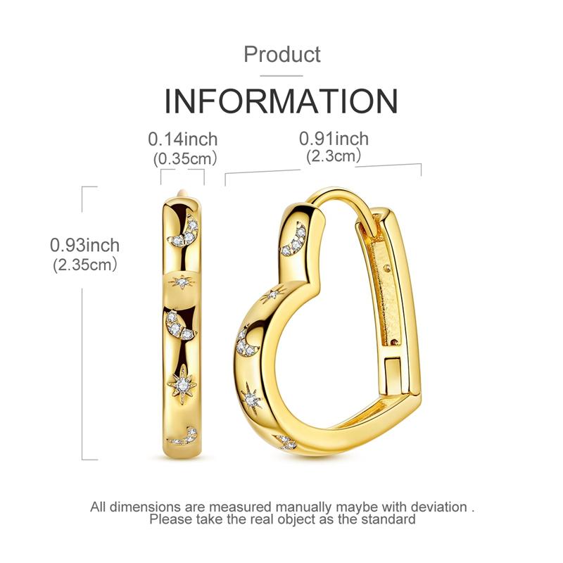 Gold Serie Hoop Earrings 925 Silver Sparkling Irregular Shape Feather Star Earrings Stud for Woman Girl Jewelry Gift