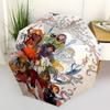 1 Stück Outdoor-Schirm mit Herr der Ringe Charakteren - Automatisches Öffnen/Schließen, Tragbares 3-fach faltbares Design, 8-Speichen-Eisenrahmen - Perfektes Geschenk für Fans,