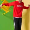 Adidas Neo Letter Logo Print Crew Neck Long Sleeve Sweatshirt Men Tops Red HD4692
