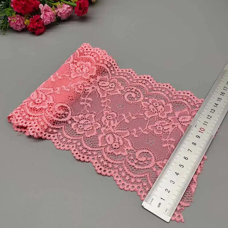 15CM Wide Elastic Lace Fabric 10Yard Flower Pattern Ribbon Lace Trim Ribbon Diy Craft Fabric Width African Fabrics Stretch