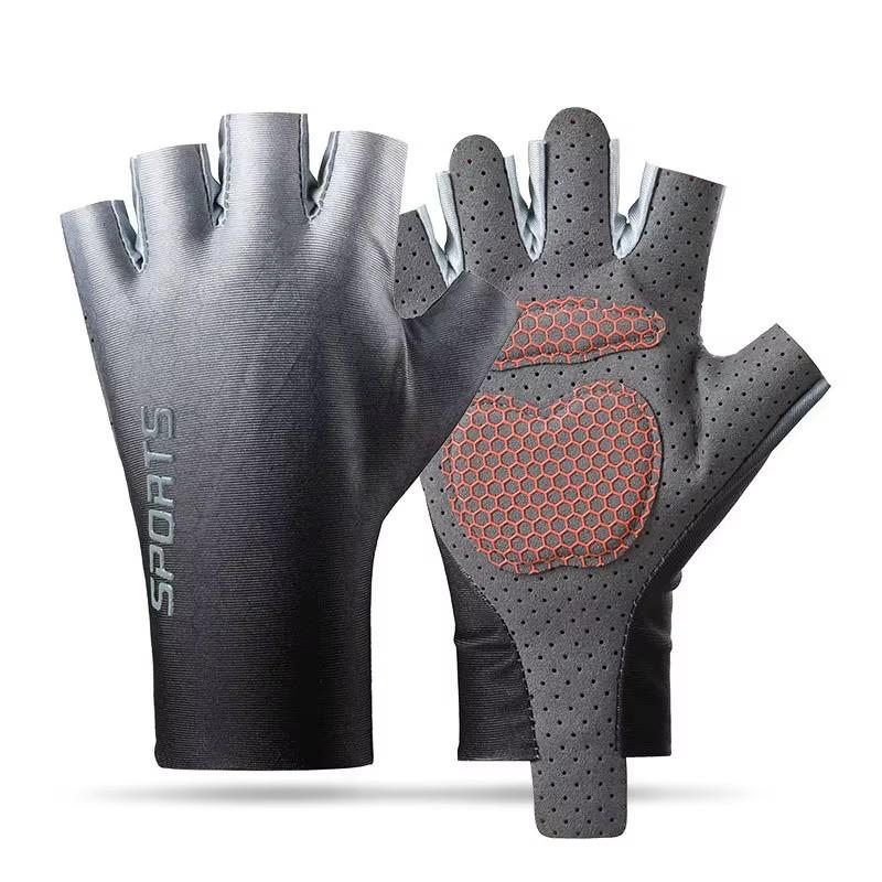 

Children s Anti Slip Breathable Half Finger Gloves Air Cushion Shock-absorbing Mesh Balance Bike Training Protective Equipment L чорний