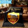 Custom Name Roma Football Club Emblem Blanket Bedding Blanket for Women Men, Soft Throw Blankets for Couch,Bed, picnic, Christmas gifts