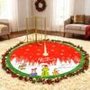 75/90/120cm Christmas Cute Floral Tree Skirt Warm Atmosphere Floor Mat Decoration Rug