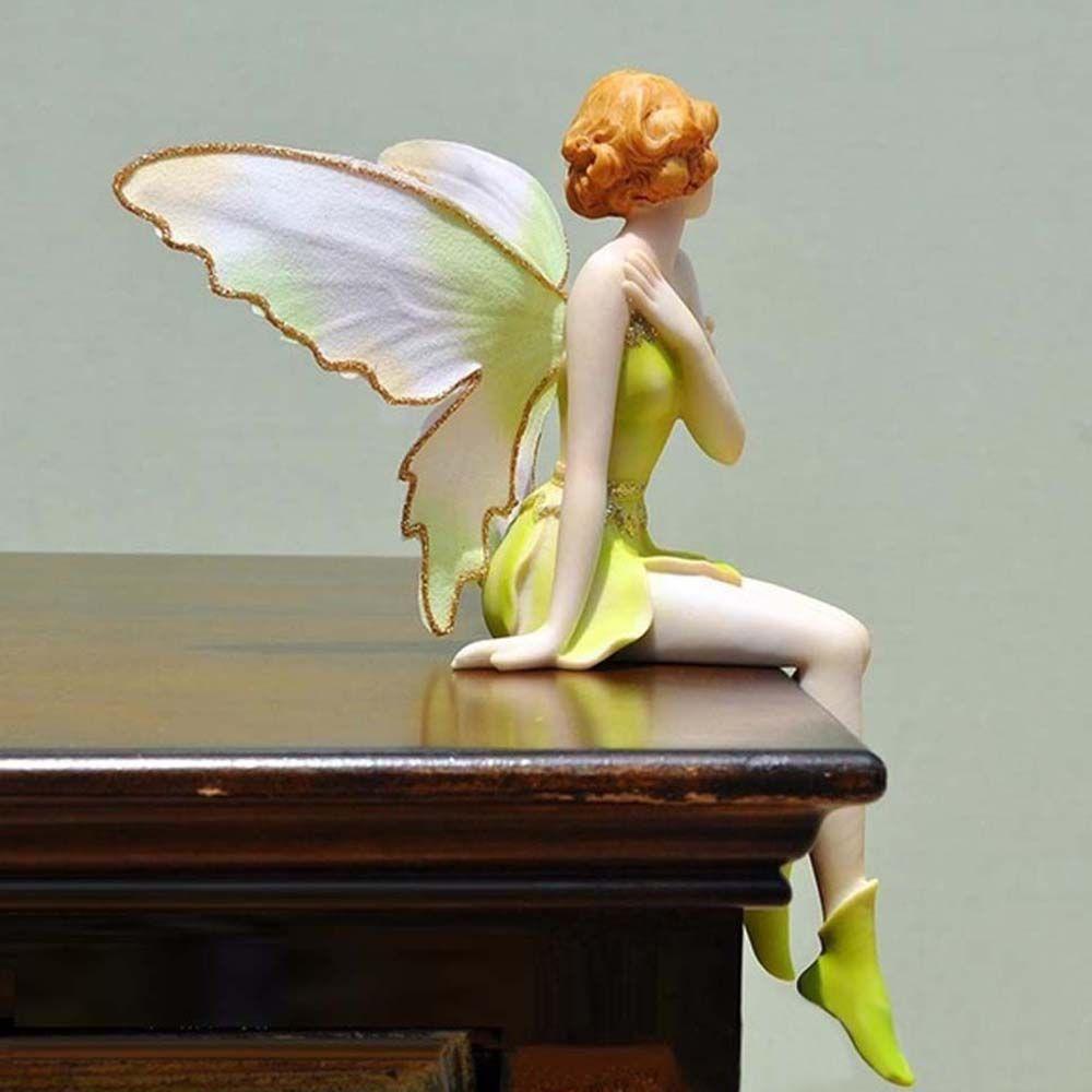 Home Ornament For Birthday Wedding Fly Crafts Car Decor Angel Figurines Miniatures Flower Fairy
