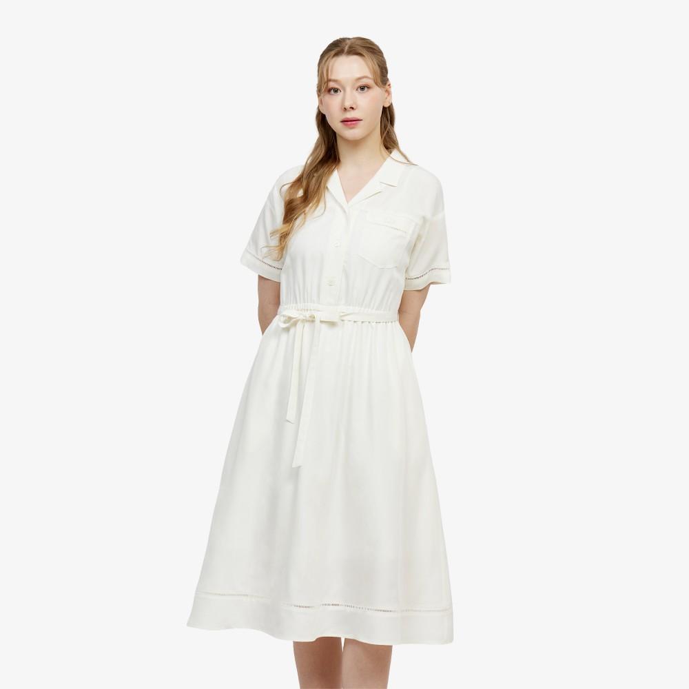 [Lacoste] Women's Openwork Detail Shirt Dress EF236E-56GS7G
