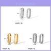 Geometric Pearl Earrings With Rhinestones In Gold For Women