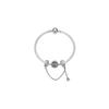 Pandora Glacier Blue Shining Heart SILVER Snake Chain Bracelet Women's Silver ZT-0345