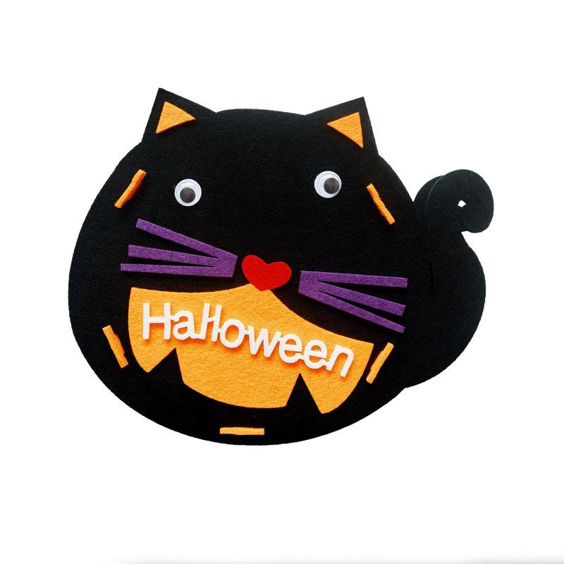Halloween-Filz-Süßigkeitstasche, dekorative Kürbistasche.
