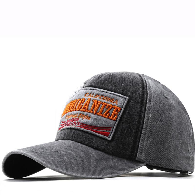 Hat Men's Patch Embroidery Alphabet Sports Baseball Cap Women's Casual Versatile Sunshade Korean Embroidery Cap ins Tide