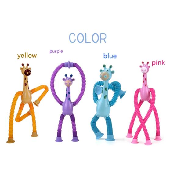 Giraffe Pop Tube LED Light Toy for Stress Relief (3 Options)