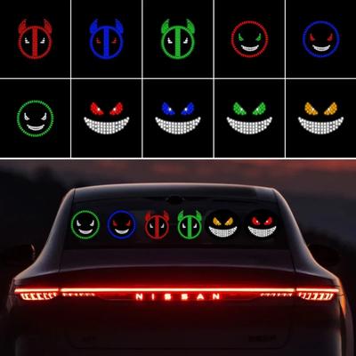Teufelsauge Auto LED Dekolicht Heckscheibenwarnleuchte Teufelsauge Atmosphärenlicht Autodekorationszubehör