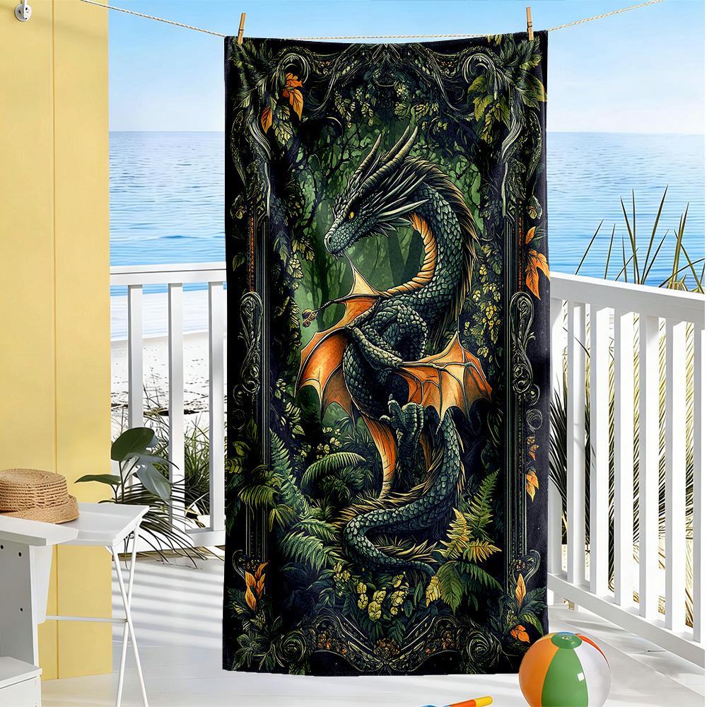 Dragon Beach Towel Soft Durable Quick-Dry Comfortable Lightweight