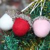 3pcs Cute Acorn Balls Multifunction Xmas Tree Pendant Crafts Wool Felt  Window