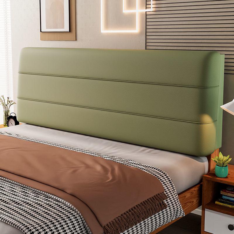 Plush Bed Head Cushion Elegant Leather Backrest Large Cushion Adult Filling Cushions Bedroom Relaxing Aesthetic Room Decoration 90X60X10CM