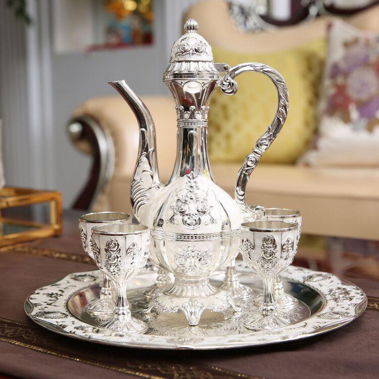 

Рамадан Европейский стиль Металлический Винный Набор Костюм Креативный Ретро Духовный Набор Модный Винный Горшок Изысканный Винный Бокал