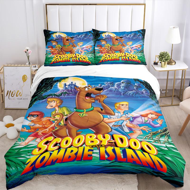 Scoobydoo Zombie Island Print 3Pcs Bedding Setduvet Cover With 2 Bedropillowcase Home Birthday Gift