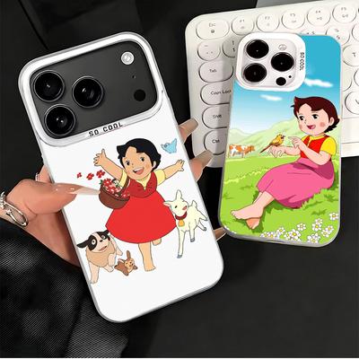 Heidi Cartoon Cute Soft Phone Case for iPhone 15 16 17 Pro Max 17Air 16E 14 Plus 13 12 Mini Shockproof Cover Back Shell
