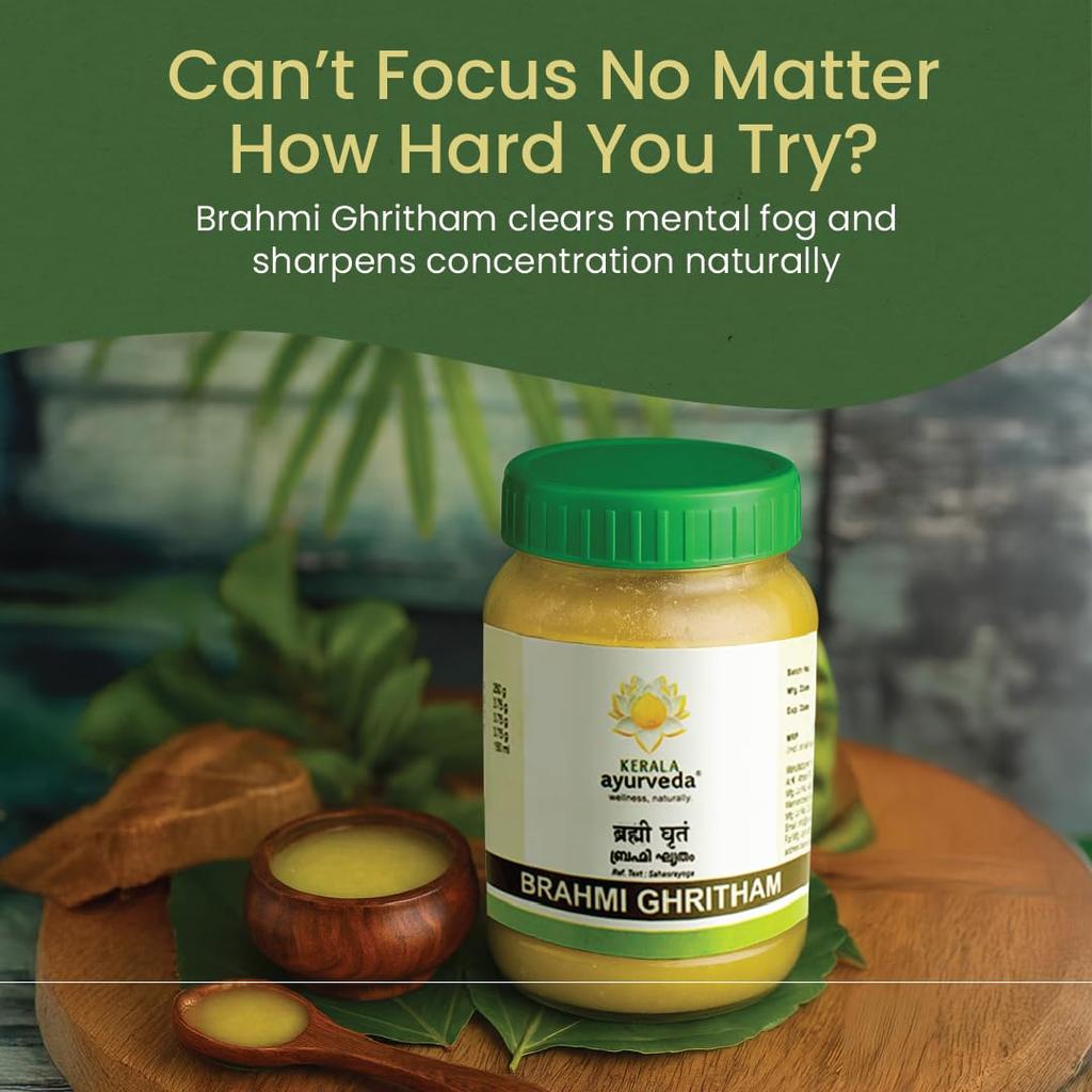 Kerala Ayurveda Brahmi Ghritham 150 ml Ayurvedic Mind Focus Supplement for Memory & Concentration