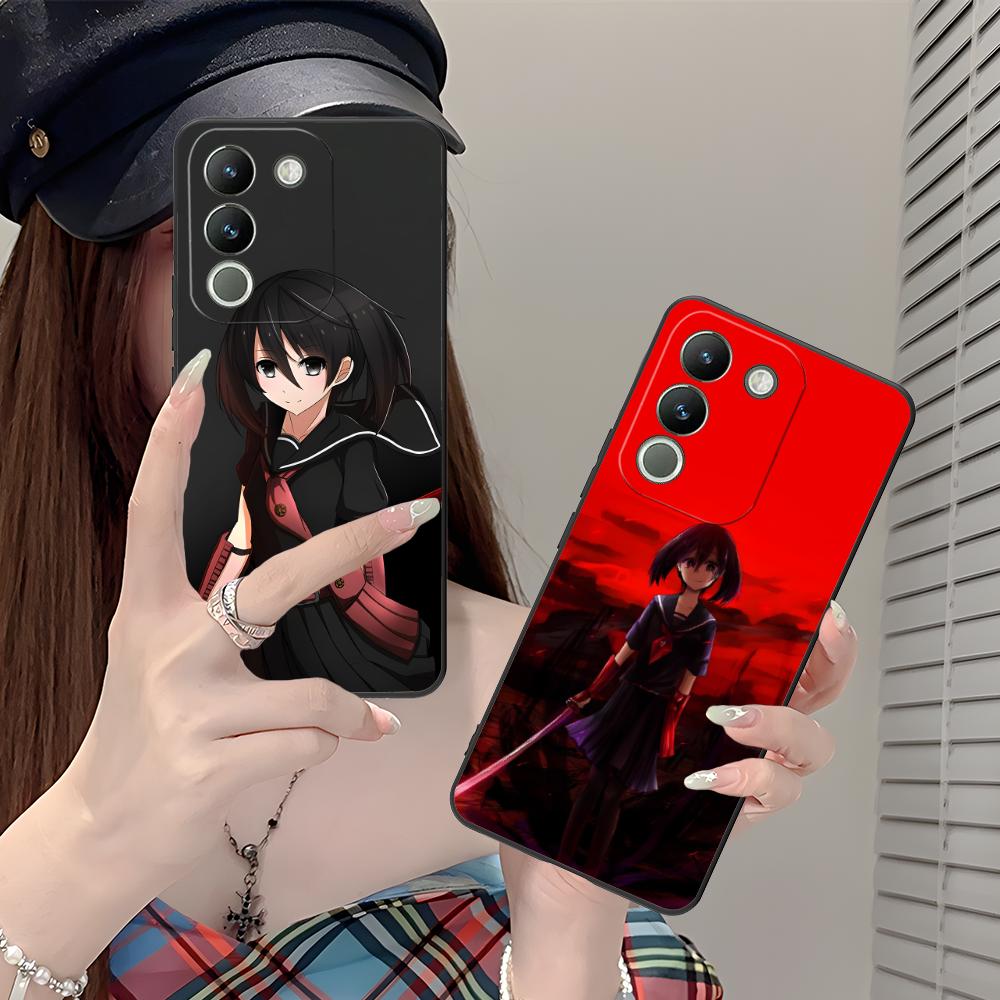 Akame Kurome Matte TPU Mobile Phone Case for VIVO Y77 76 75 74 73 72 58 56 55 51 50 38 36 Y19 Y18 Y03 Y01 5G Colorful Cover