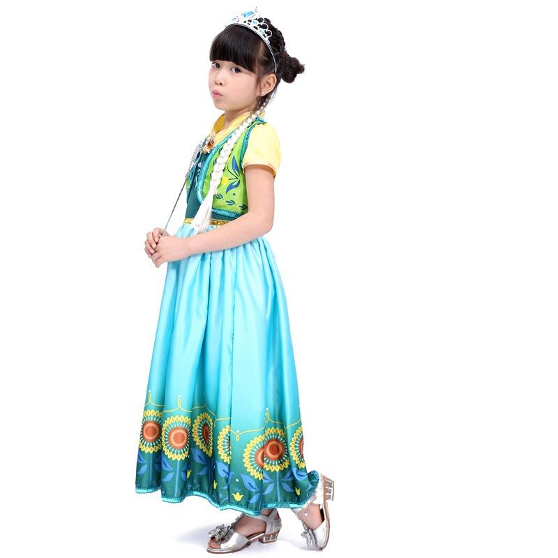 Halloween Kindertag Party Kostüm, Frozen Prinzessin Anna Kleid Kinder Show Kostüm